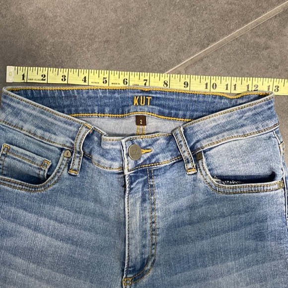 Ellen Capri High Rise Distressed Frayed Hem Straight leg jean Eco size 2 - Picture 8 of 11